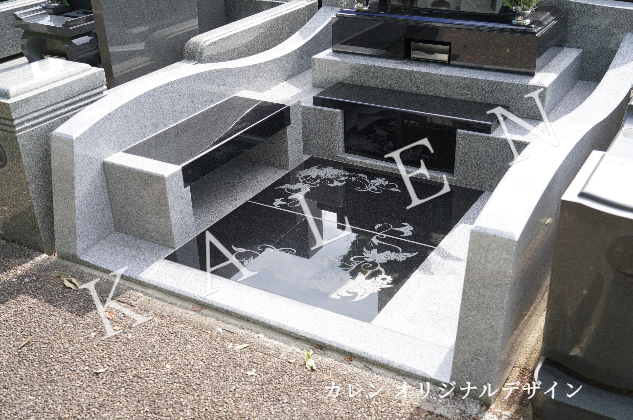 ベンチと敷石のデザイン（栃木県宇都宮市東の杜公園）