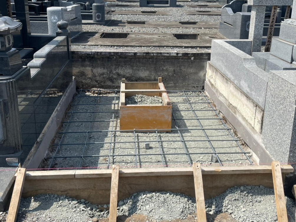 基礎鉄筋施工の様子