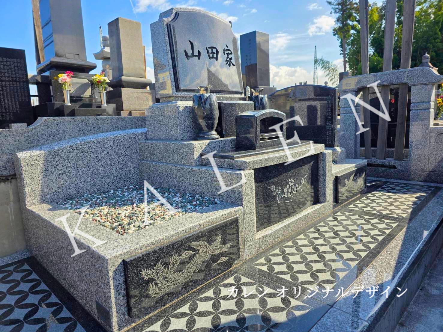 今風の洋風墓石（群馬県館林市龍福寺様にて）