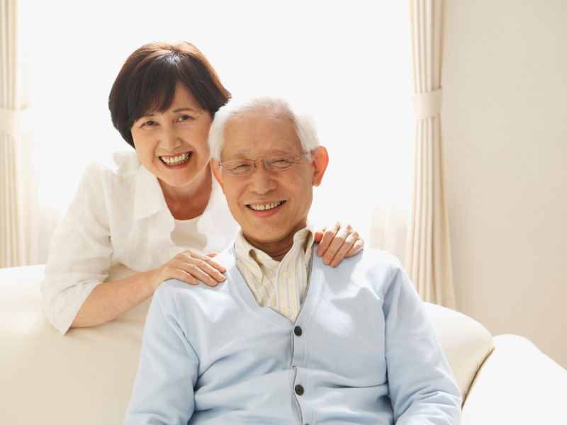 仲良いご夫婦のお写真