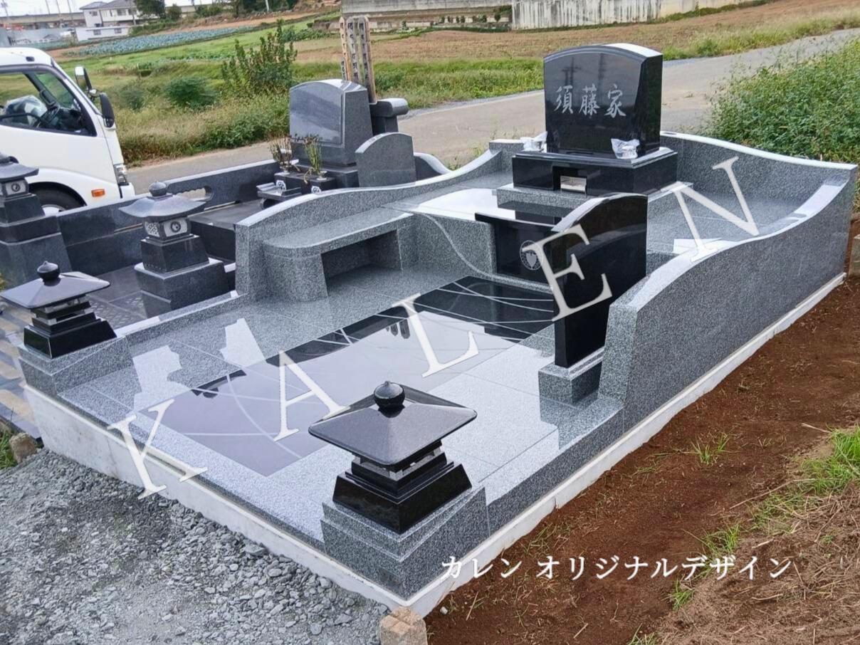 おしゃれでモダンなデザイン墓石(埼玉県深谷市)
