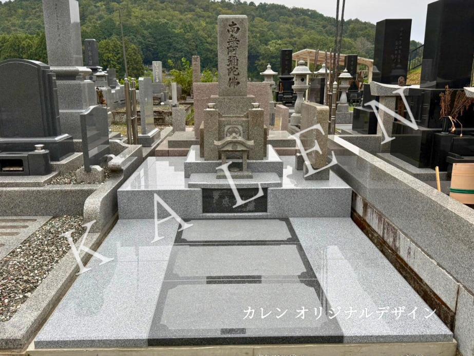 関西から石塔を移設して建てたお墓(栃木県佐野市多田墓地にて)