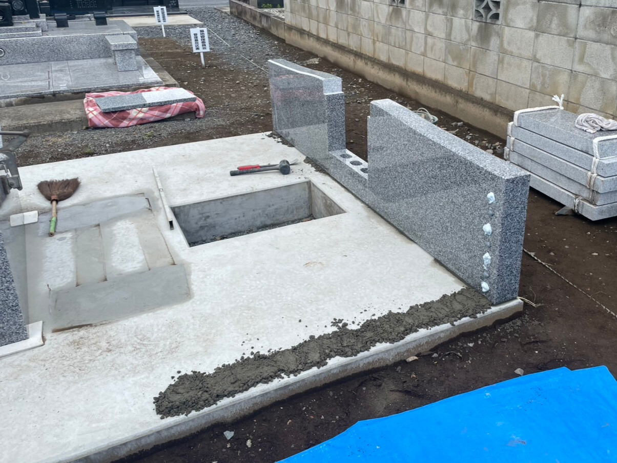 外柵工事の様子