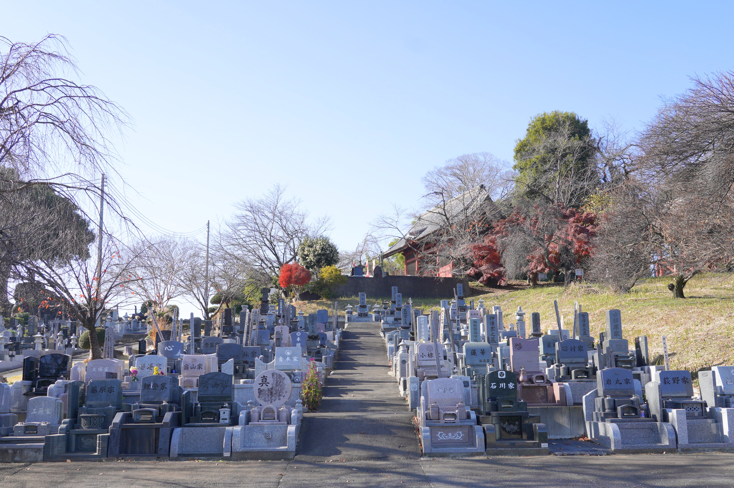 石山霊園1㎡区画の様子