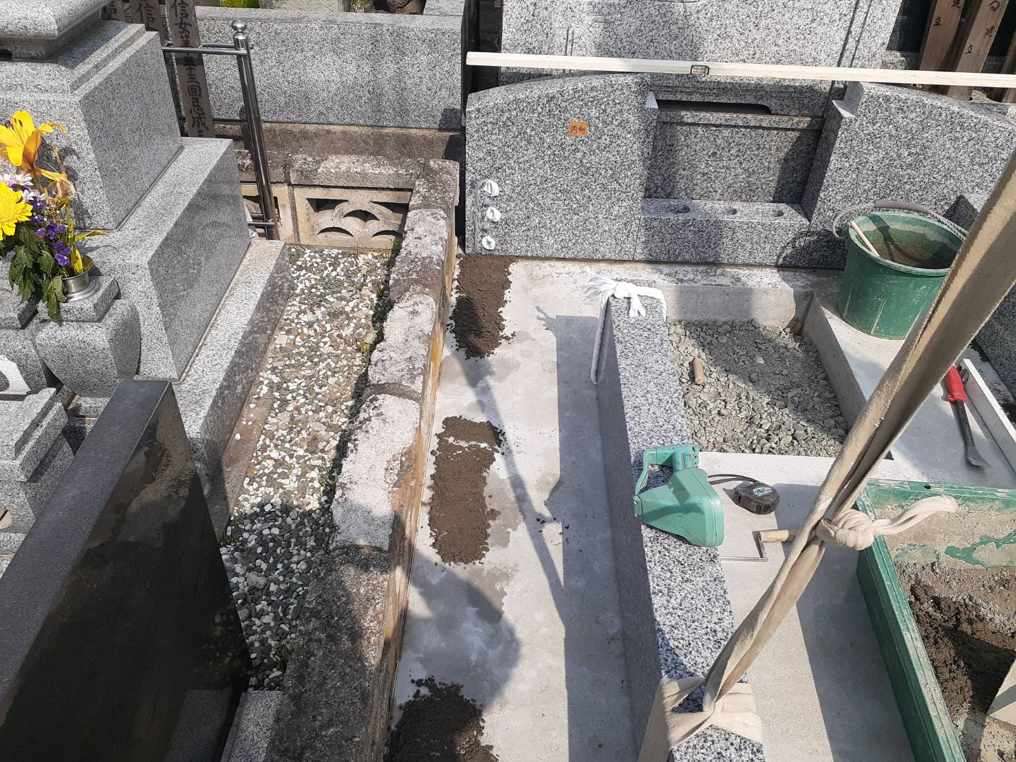 外柵工事の様子