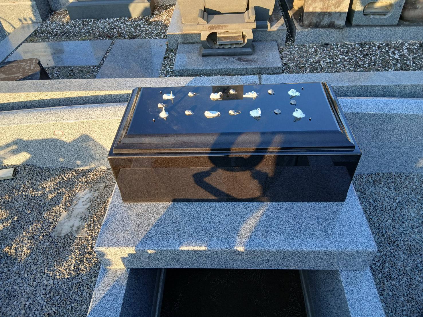 石塔施工の様子