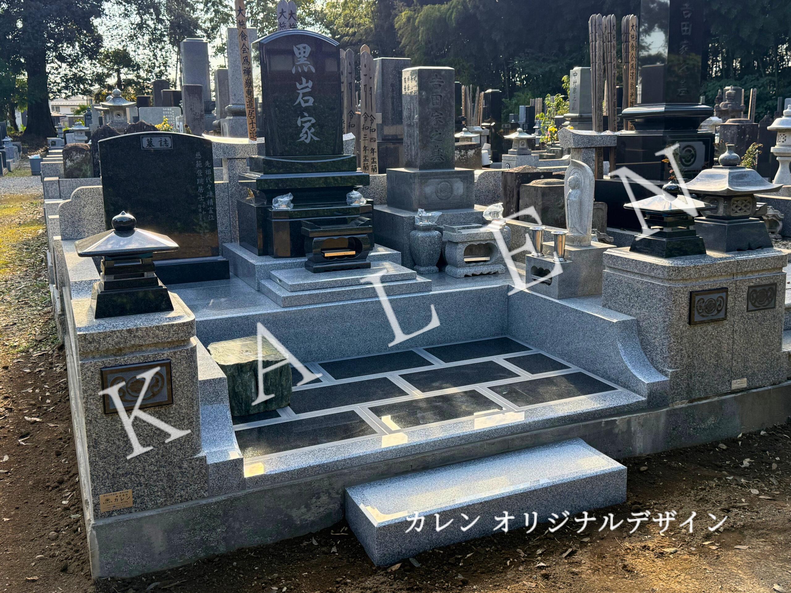 和洋型墓石（群馬県館林市茂林寺様にて）